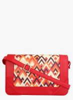 Toteteca Bag Works Red Leather Sling Bag