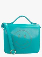 Toteteca Bag Works Turquoise Leather Sling Bag