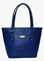 Utsukushii Blue Polyurethane (Pu) Handbag
