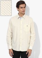 Van Heusen Sport Beige Printed Slim Fit Casual Shirt