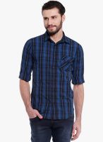 Vintage Blue Slim Fit Casual Shirt