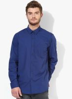 Wills Lifestyle Blue Regular Fit Casual Shirt