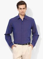 Wills Lifestyle Blue Slim Fit Club Wear Shirt