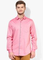 Wills Lifestyle Pink Slim Fit Casual Shirt