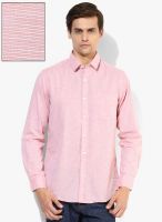 Wills Lifestyle Pink Slim Fit Casual Shirt