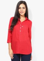 Akkriti By Pantaloons Red Printed Top