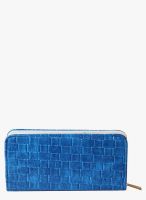 Alessia Blue Polyurethane (Pu) Wallet