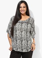 Alto Moda By Pantaloons Black Printed Top