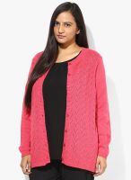 Alto Moda By Pantaloons Pink Solid Sweater