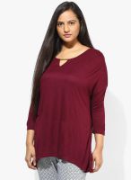 Alto Moda By Pantaloons Wine Solid Top