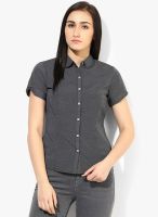 Annabelle By Pantaloons Black Checked Shirt