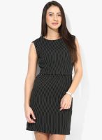 Annabelle By Pantaloons Black Colored Striped Shift Dress Annabelle By Pantaloons Black Colored Striped Shift Dress