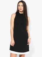 Annabelle By Pantaloons Black Colored Solid Shift Dress