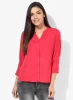 Arrow Woman Red Solid Shirt