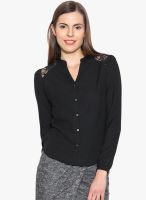 Colors Couture Black Embroidered Shirt