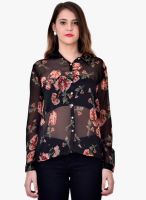 Colors Couture Black Printed Shirt