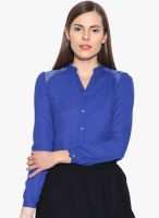 Colors Couture Blue Embroidered Shirt