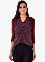 Colors Couture Purple Printed Shirt