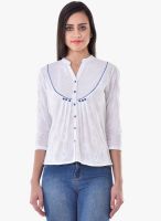 Colors Couture White Embroidered Shirt