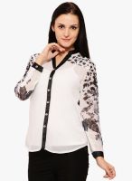 Cool Pink Off White Printed Shirt