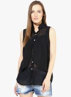 Cora Black Solid Shirt