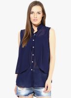 Cora Blue Solid Shirt