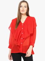 Cora Red Solid Shirt