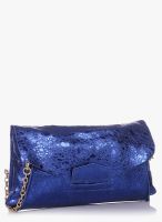 Ebano Blue Clutch