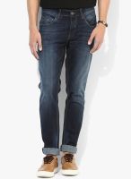 Forca By Lifestyle Blue Mid Rise Skinny Fit Jeans