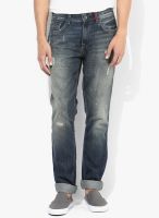 Forca By Lifestyle Blue Mid Rise Skinny Fit Jeans