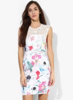 French Connection Multicoloured Printed Shift Dress With Belt