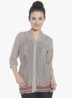 Globus Beige Printed Shirt