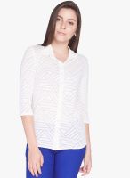 Globus White Printed Shirt