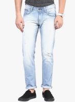 Go Fab Light Blue Mid Rise Slim Fit Jeans