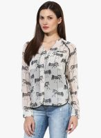 Harpa Off White Printed Shirt