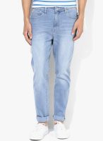 Incult Light Blue Mid Rise Narrow Fit Jeans