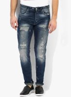 Jack & Jones Blue Mid Rise Slim Fit Jeans (Erik)