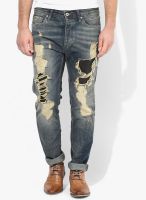 Jack & Jones Blue Washed Anti Fit Jeans