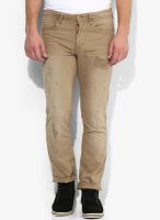 Jack & Jones Khaki Mid Rise Regular Fit Jeans (Clark)