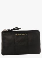 Justanned Black Leather Wallet