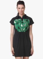 Kaaryah Black Printed Shift Dress