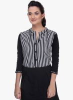 Kaaryah Black Striped Shirt