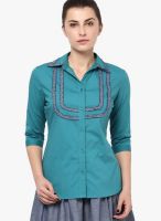 Kaaryah Green Solid Shirt