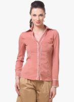 Kaaryah Peach Solid Shirt