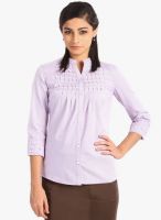 Kaaryah Purple Striped Shirt