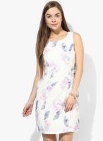 Latin Quarters Off White Colored Printed Shift Dress