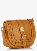 Lino Perros Mustard Yellow Leather Sling Bag