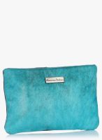 Massimo Italiano Aqua Blue Leather Clutch