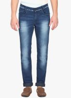 Mufti Blue Mid Rise Narrow Fit Jeans
