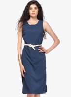 NINETEEN Blue Solid Shift Dress